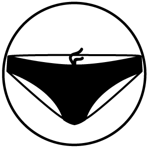 BLACK LINED SLIP WITH CORD
